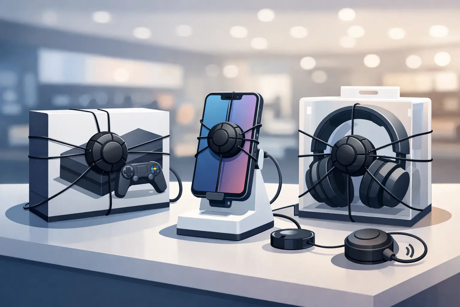 Spider Wrap Security for Electronics
