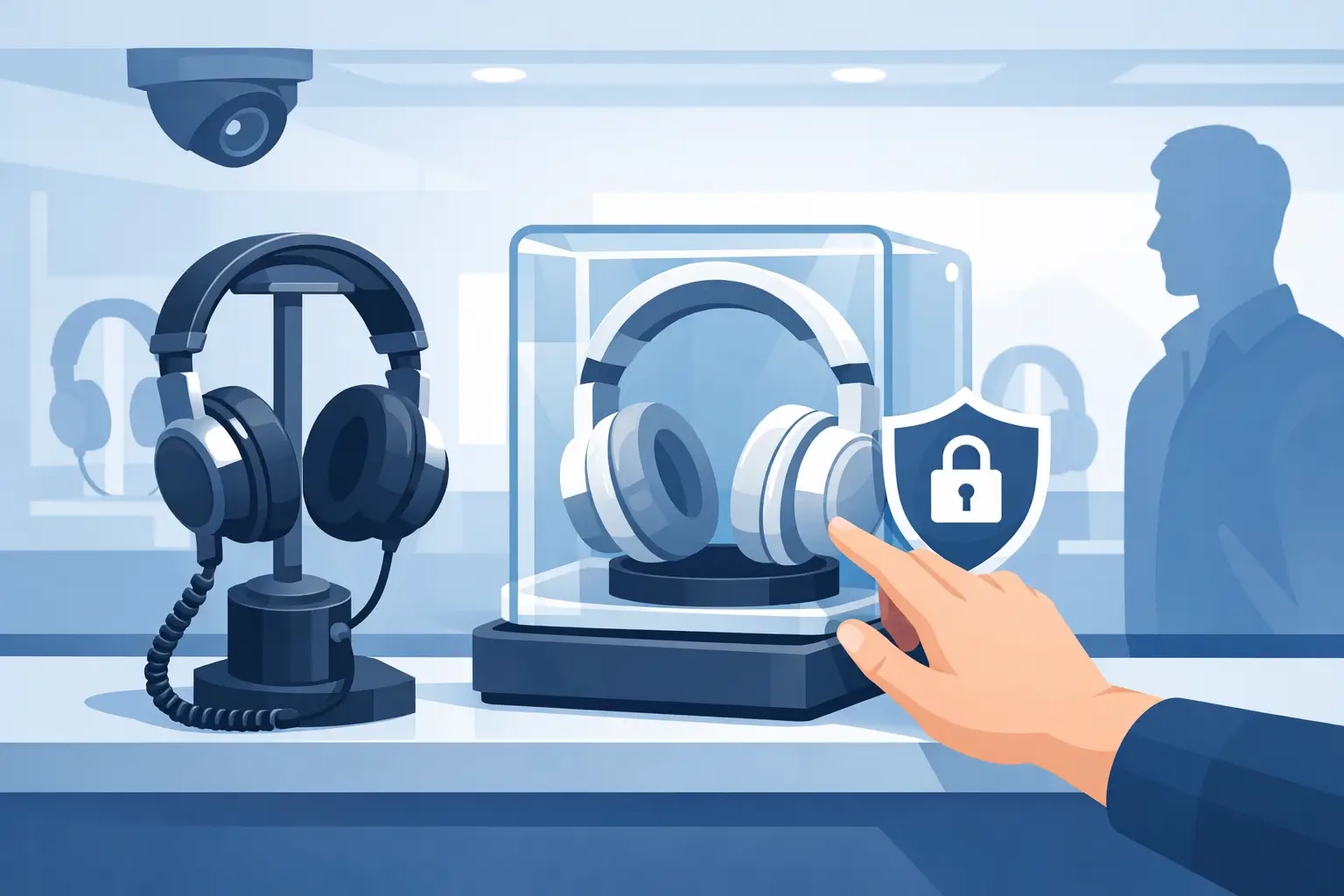 How to Protect Displayed Headphones in Store